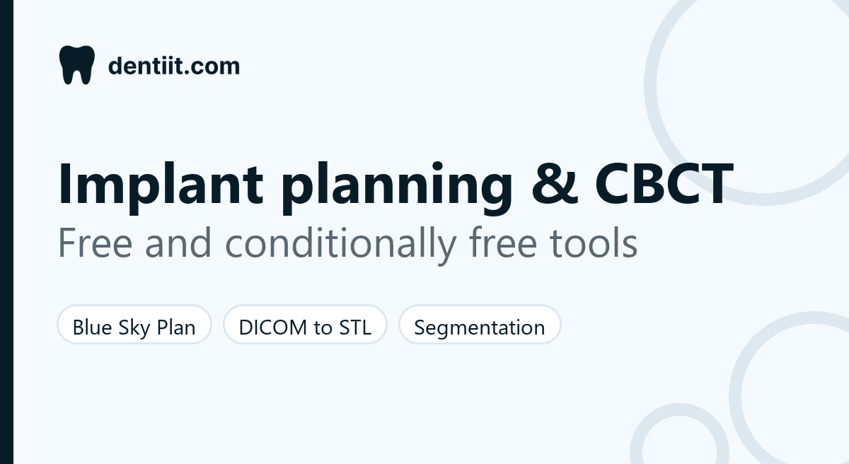 Cover of a guide to free dental implant planning and CBCT 3D segmentation software