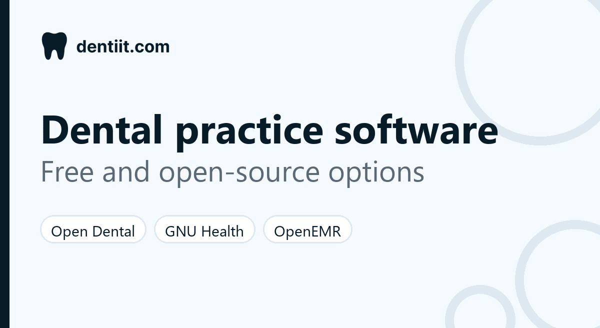 Cover for a guide to free and open-source dental practice management software