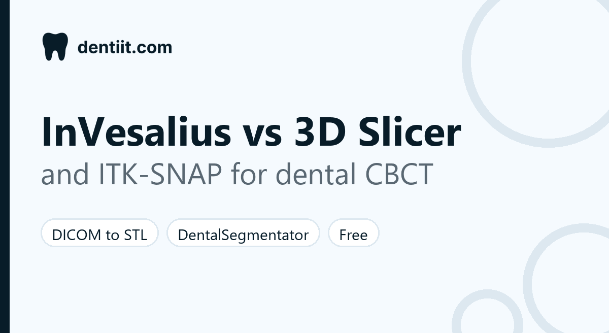 Cover comparing InVesalius, 3D Slicer and ITK-SNAP for dental CBCT segmentation