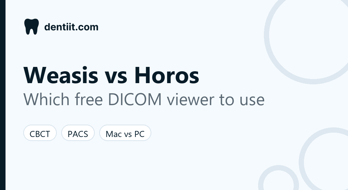 Cover comparing the free DICOM viewers Weasis and Horos for dental CBCT