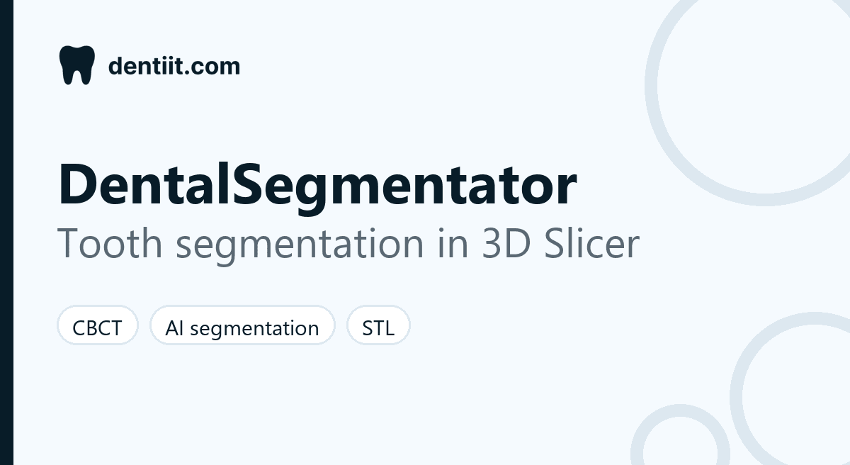 Cover for a guide to automatic tooth and jaw segmentation from CBCT with DentalSegmentator in 3D Slicer