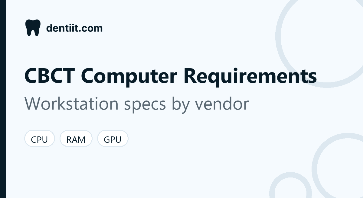 Cover for a reference of CBCT workstation and server requirements published by dental imaging vendors